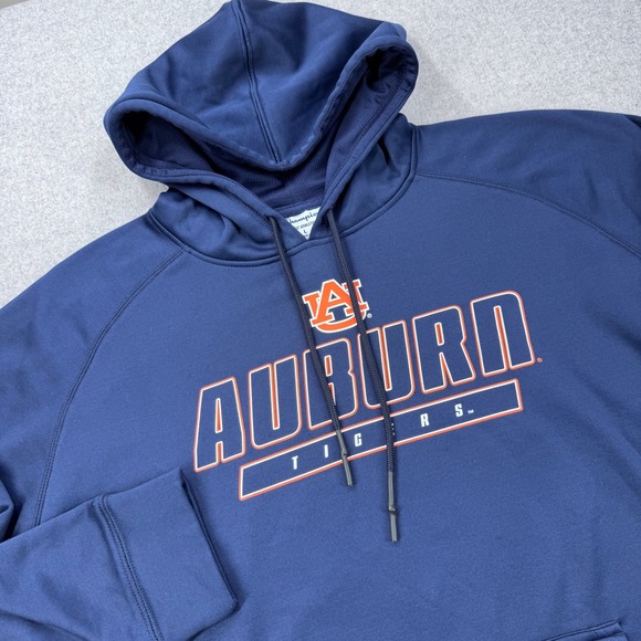 Champion Auburn Tigers Hoodie Mens Size Large Blue Pullover Sweatshirt - Picture 1 of 12